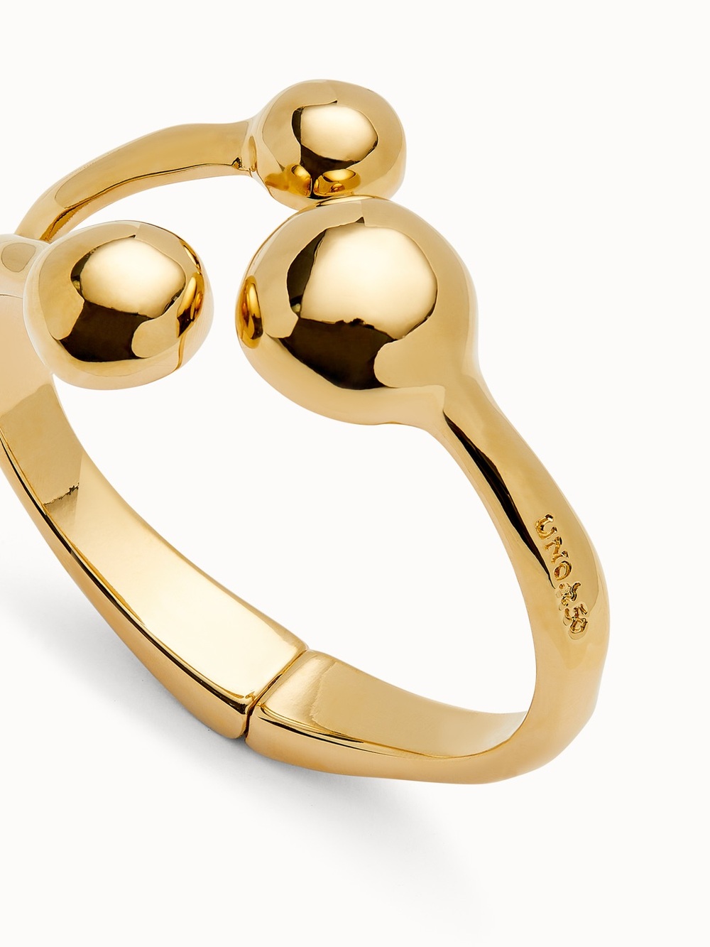 UNO de 50 Gold Orb Bangle Bracelet